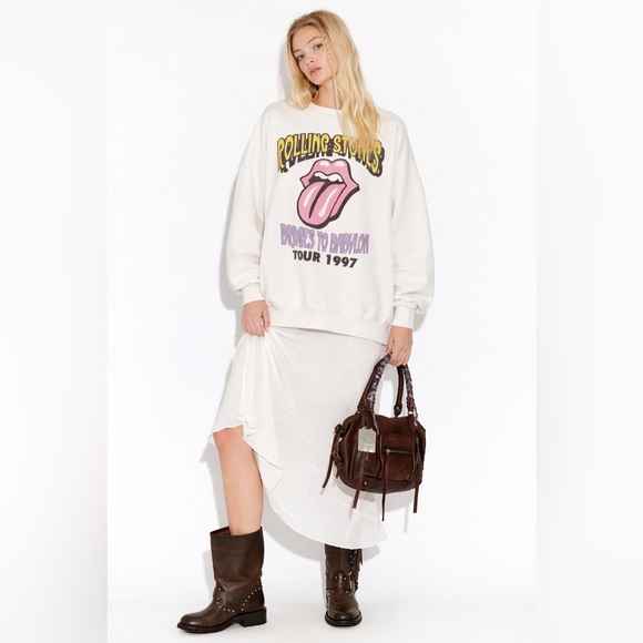 American Eagle Outfitters Dresses & Skirts - American Eagle Rolling Stones Bridges to Babylon 1997 Tour Sweatshirt Oversized